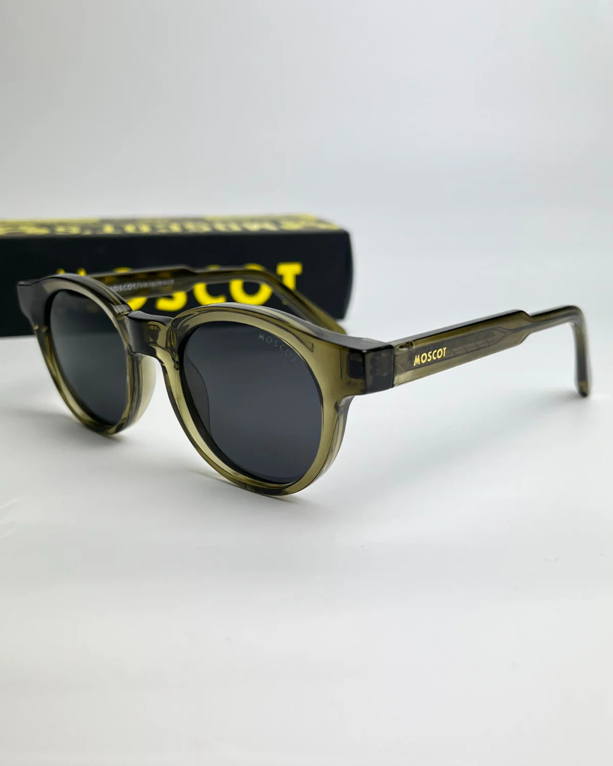 Moscot vert olive round